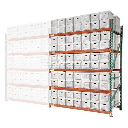 Global Industrial Record Storage Rack Add-On Letter Legal 96W x 42D x 120H 258211N